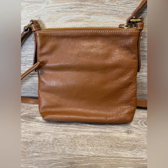 Dooney & Bourke brown pebble grain leather crossbody Y2k - Picture 10 of 15